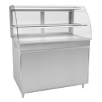 Thumbnail image #1 for RPI Industries Vienna VIHD3-20-R-CV-CO Hot Display, 44-1/4"W, Open Front, Self-Service, Curved Glass, Heated Shelf