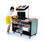 Thumbnail image #3 for Lakeside Manufacturing Continental 68040 Nourishment/A La Carte Meal Delivery Cart, 60"W x 27-1/2"D x 70"H, Stainless Steel Top & Interior