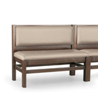 Thumbnail image #1 for JustChair Manufacturing JBSB-WT-UPL-36-GR1/COM Single Custom Banquette Booth, 36"H, Wood Frame, Upholstered Seat and Floating Back