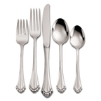 Thumbnail image #2 for 1880 Hospitality Marquette by Oneida® 2272STSF 6" Demitasse Spoon, Beaded Rim, Fluted Tip, 18/8 Stainless Steel Pack of 3 Dozen