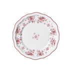 Thumbnail image #1 for Steelite International Folio, Porcelain 62559FP812 9-Inch Round Porcelain Rim Plate, Camille Maroon, Scalloped Edge Case of 2 Dozen