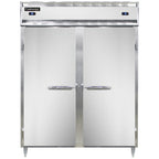 Thumbnail image #1 for Continental Refrigerator Designer Line D2RFESNSA Two-Section Reach-In Refrigerator/Freezer, Shallow Depth, Solid Doors, Stainless Steel