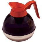 Thumbnail image #1 for Bloomfield (Middleby) DCF8899O3 Decaf Coffee Decanter, Plastic and Stainless Steel, Orange Handle Case of 3