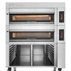 Thumbnail image #1 for Turbo Air Bake Tech Innovation BTDO-402U Commercial Deck Oven, 2-Tier, 4-Tray, 18 x 26 in Trays, Stainless Steel & Glass