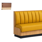 Thumbnail image #1 for ATSMFG ATS AT&S-ASWB-KR36-6CH GR5/COM 36" High Upholstered Wall Booth with 6-Channel Back and Removable Padded Seat