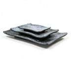 Thumbnail image #2 for G.E.T. Endure 15005063007 Rectangular Melamine Platter, 8-1/4" x 5-7/10" x 1-1/10", Weathered Pewter Case of 12