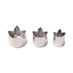 Thumbnail image #1 for Korin Inc TK-611-SASA Stainless Steel Leaf-Shaped Vegetable Cutters, 3-Piece Set