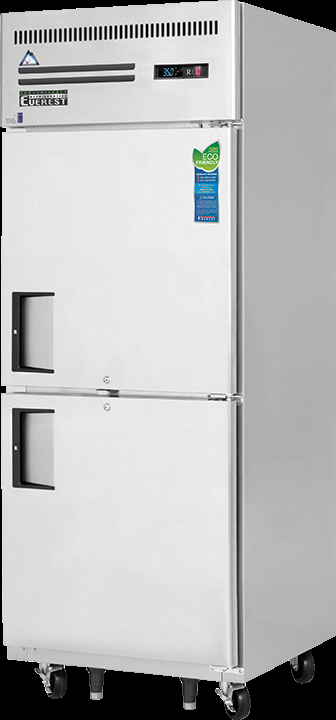 Product image #5 for Everest Refrigeration 29-1/4-Inch One-Section Reach-In Refrigerator with 2 Half Hinged Locking Doors, 23 Cu. Ft., Stainless Steel
