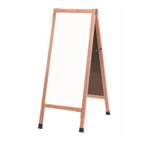 Thumbnail image #1 for AARCO Products A-311SW Sidewalk Markerboard, White Porcelain Board, Solid Oak A-Frame, 18"W x 42"H