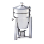 Thumbnail image #1 for Steelite International DW Haber, Tower DW06SKHSS 6 qt Stainless Steel Soup Chafer with Hinged Cover