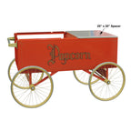 Thumbnail image #1 for Gold Medal Products 2129 Steerable Popcorn Wagon, Red Stainless Steel, Storage Area, 56-1/2"W x 25-5/8"D x 31-1/2"H