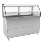 Thumbnail image #1 for RPI Industries Vienna VICD4-20-R-CV-SC-INS Full-Service Curved Glass Deli Display Case, 57-1/8" W, Self-Contained Bottom-Mount Refrigeration
