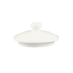 Thumbnail image #1 for CAC China Lion Head LN-3-LID Porcelain Tureen/Bouillon Lid Only, 3-1/2" Dia. x 1-1/2"H, White Case of 6 Dozen