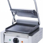 Thumbnail image #4 for Admiral Craft SG-811/F Single Countertop Electric Panini Press with Smooth Cast Iron Plates and Manual Thermostat