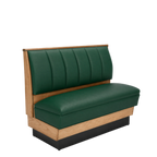 Thumbnail image #1 for ATSMFG ATS AT&S-AS-LXW36-6CH GR5/COM Single Upholstered Restaurant Booth, 48"W x 36"H, 6-Channel Back, Wood Trim