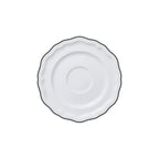 Thumbnail image #1 for Steelite International Folio, Porcelain 62587FP821 Round Porcelain Saucer, 6.5" Diameter, Black Line Case of 2 Dozen