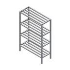 Thumbnail image #1 for Renfro Industries Inc. RISTAFSR48204 Tubular Wall-Mounted Shelving Unit, 4-Shelf, 48"W x 20"D x 72"H