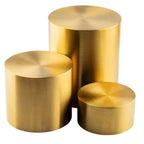 Thumbnail image #1 for TableCraft Products 12706 Round Gold Stainless Steel Buffet Riser Set, 3-Piece, 8 x 8 x 9 in
