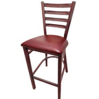 Thumbnail image #1 for Oak Street Metalwood BM-234W-MH Ladder-Back Armless Metal Bar Stool, Mahogany Finish