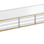 Thumbnail image #1 for Cal-Mil Empire 22087-5-15 Rectangular Buffet Riser, 20-1/2"W x 7"D x 5-1/4"H, Gold Wire Frame, White Sheet Metal
