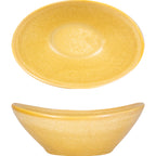 Thumbnail image #1 for International Tableware Hearth™ HT-11-CA ™ Oval Coupe Pasta Bowl, 11 oz, 6-1/2" x 4-1/2", Caramel Reactive Glaze Case of 3 Dozen