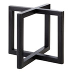 Thumbnail image #1 for Libbey APS Germany - Wood APS 33281 Square Acacia Wood Buffet Display Stand, Black, 7-7/8"W x 7-7/8"D x 7"H