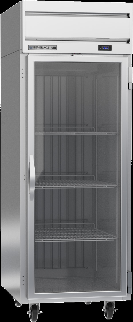 Product image #5 for Beverage-Air Horizon Series One-Section Right-Hand Hinged Glass Door Reach-In Refrigerator, Top-Mount, 22.28 Cu. Ft.