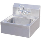 Thumbnail image #1 for IMC/Teddy CSW-2S Wall-Mounted Hand Sink, 14"W x 10"D x 5" Deep Bowl, 4" Center Faucet Included, 8" Backsplash