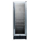 Thumbnail image #1 for Summit Commercial SCR1225B Commercial Beverage Center, 2.2 cu. ft., One-Section, Reversible Glass Door, Black Exterior