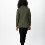 Thumbnail image #2 for Chef Works CBN01W-OLI-S Women's Double-Breasted Long-Sleeve Chef Coat, Olive, Small