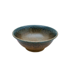 Thumbnail image #1 for Korin Inc BWL-375-02 47 oz Round Footed Bowl with Brown Mosaic Interior and Blue Glazed Rim