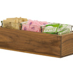Thumbnail image #1 for Cal-Mil Sydney 23183-3-78 Rectangular Jar Display with Solid Walnut Frame and Glass Jars, 12.75"W x 5"D x 7.5"H