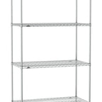 Thumbnail image #1 for Metro Super Erecta SE-3072C-86-S4 Wire Stationary Starter Shelving Unit, 72"W x 30"D x 86"H, 4 Shelves, Chrome