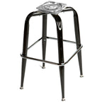 Thumbnail image #1 for Oak Street SL2133-BOTTOM Free-Standing Bar Stool Bottom Frame, Black Gloss, Square Chrome Footring, Swivel Included