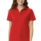 Thumbnail image #1 for Chef Works Z650W-RED-4XL Women's Red Polyester Collared Polo Shirt, 4XL