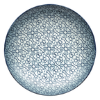 Thumbnail image #1 for Libbey Schonwald, Shabby Chic 9331228-63075 Porcelain Coupe Plate, 11-inch Round, Dark Blue with Ornaments