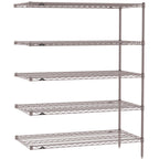 Thumbnail image #1 for Metro Super Erecta SE-1872K4-63-A5 Add-On Wire Shelving Unit, 72"W x 18"D x 63"H, 600 lb. capacity per shelf, 2000 lb. capacity per unit, 1" shelf