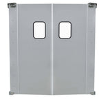 Thumbnail image #1 for USR Brands Prepline PTD7284 Single-Panel Traffic Door, 72"W x 84"H, 9" x 14" Window, Anodized Aluminum