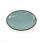 Thumbnail image #1 for G.E.T. Vintage California-Mojave - EGS D8512OVM-CB . . Melamine Oval Coupe Plate, 12-1/2" x 8-1/2", Cameo Blue, Crackled Texture Case of 6