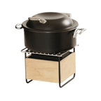 Thumbnail image #2 for Cal-Mil Logan 25226-93 Square Chafer, 10.25" x 10" x 7.25"H, Birch Wood and Black Wire
