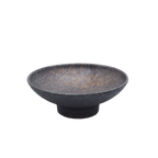 Thumbnail image #1 for Korin Inc Kinkessho BWL-MJ118-408 Footed Round China Pasta Bowl, 14 oz, Bronze, 6-1/4" Diameter x 2-1/4"H
