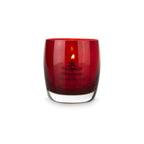 Thumbnail image #1 for Sterno 80563 Round Red Glass Table Candle Lamp, 3-1/2"H x 2-1/2" Dia., for Liquid Wax or Flameless Candles