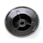 Thumbnail image #1 for AllPoints Foodservice Parts & Supplies 221168 Black Thermostat Knob, 2-1/2" Diameter, Off-450-150, .187" Flat-Up Mount