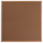 Thumbnail image #1 for AARCO Products OW4848166 Cork Bulletin Board, Wall-Mounted, 48"W x 48"H, Red Oak Frame, Tan