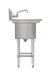 Thumbnail image #5 for KoolMore 45-Inch 1-Compartment Commercial Sink with Dual Drainboards and Backsplash