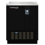 Thumbnail image #1 for Continental Refrigerator BC24N 24-Inch Flat Top Bottle Cooler, Stainless Steel Top, Slide-Back Lid, Black Exterior