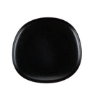 Thumbnail image #1 for CAC China MOT-22-BLK Porcelain Round Plate, 8-1/4", Lava Glaze Matte Black Case of 2 Dozen