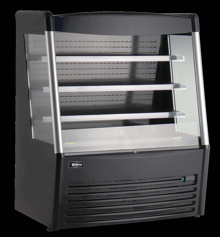Product image #5 for 48-Inch Grab-and-Go Open-Air Refrigerated Showcase, Self-Contained, 15.04 Cu. Ft., Black