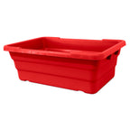 Thumbnail image #1 for Omcan 81138 Stackable Meat Lug/Tote Box, 25″ x 16″ x 8-1/2″H, cross-stacks with 90° turn, nests when empty, fits standard carts & Case of 6