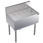 Thumbnail image #4 for Krowne Royal Series KR19-GS30 30-Inch Freestanding Stainless Steel Underbar Drainboard with 6-Inch Splash and Open Base